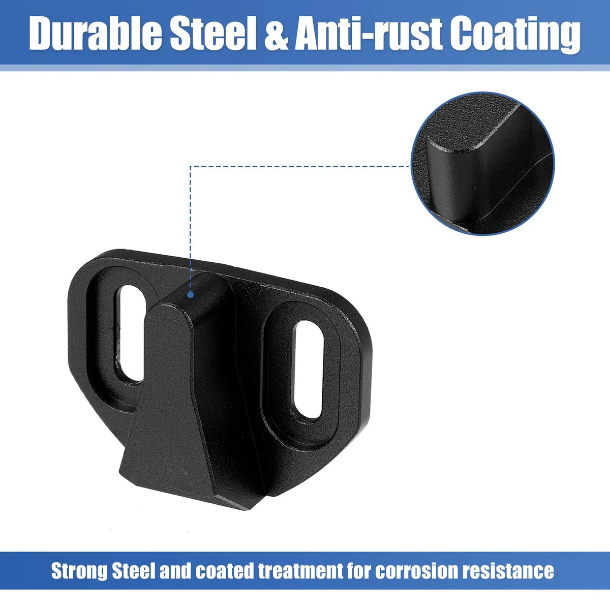 Set of 2 Door Check Brackets for Toyota FJ Cruiser (2007–2014) Black