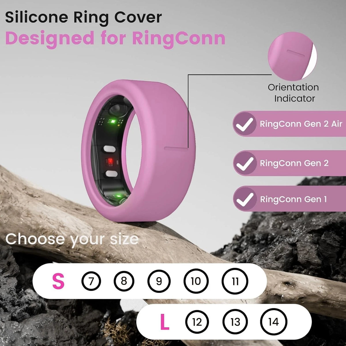 10 Pack Ring Cover for RingConn Gen 2 (2023) - Elastic Silicone Protector