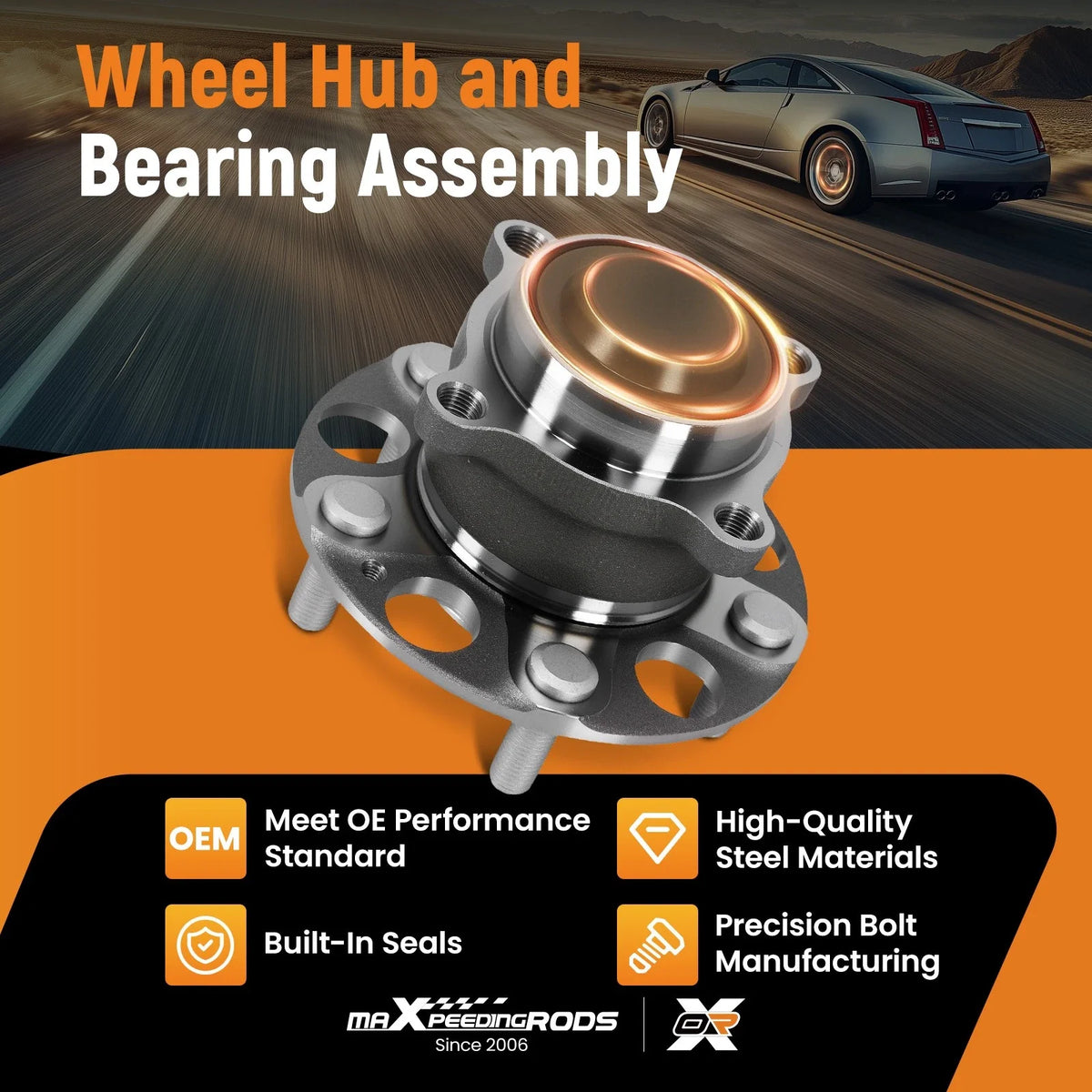 5 Bolt Rear Wheel Hub Assembly for Honda Accord TLX (2013–2020)
