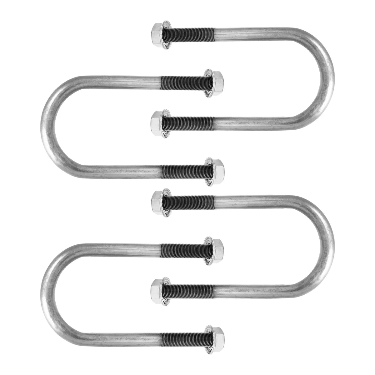 Set of 4 U Bolt Kit for 2 Inch Axle Tube (6 Inch Long)