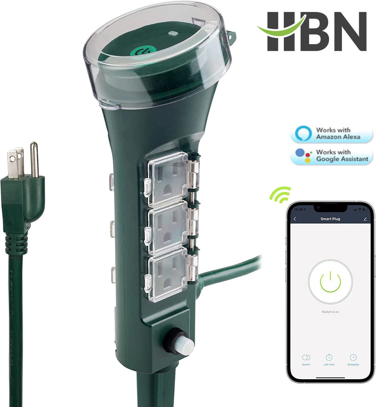 6-Outlet Waterproof WiFi Smart Plug for Outdoor Use