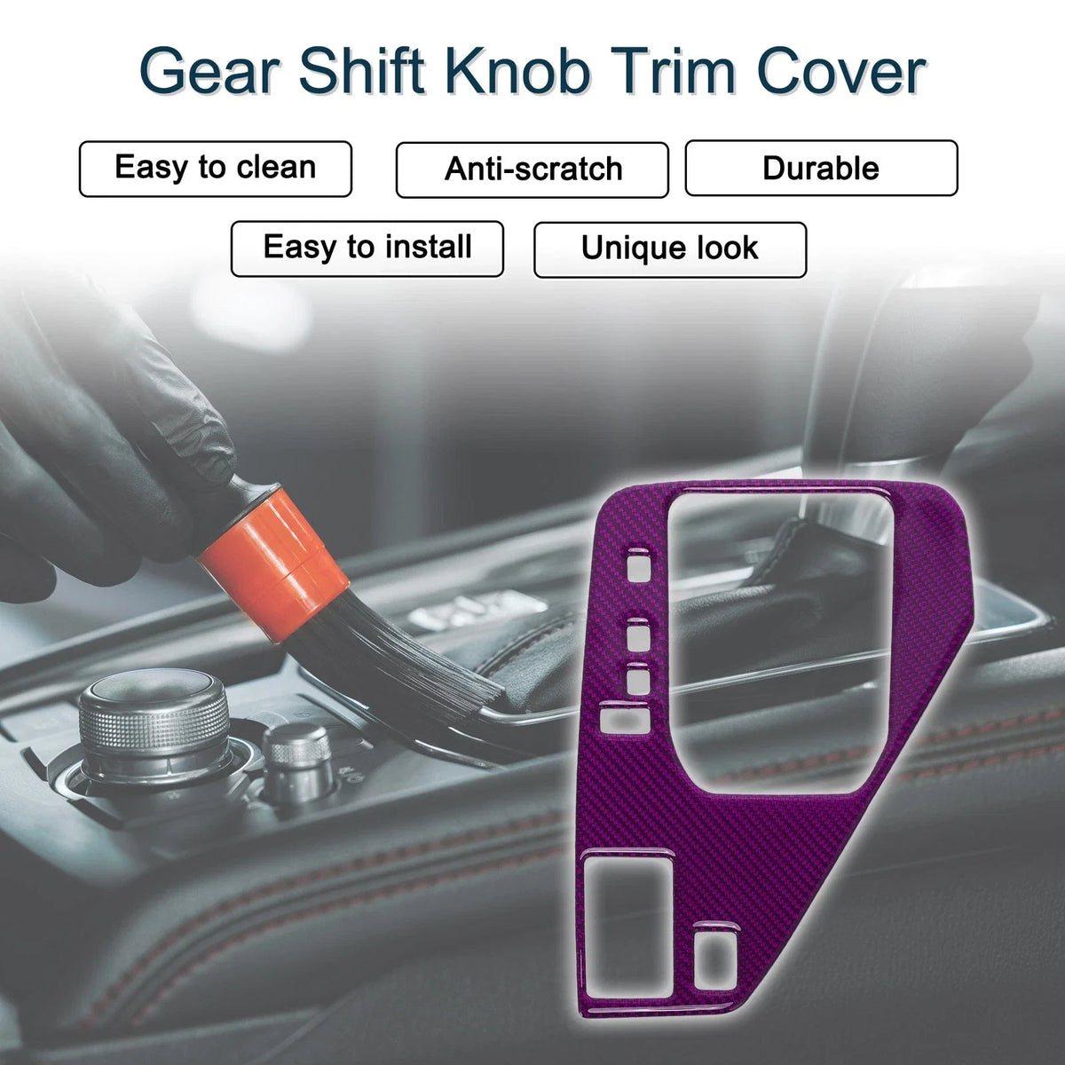 ABS Gear Shift Knob Cover Decal for Subaru Crosstrek (2024) - Purple