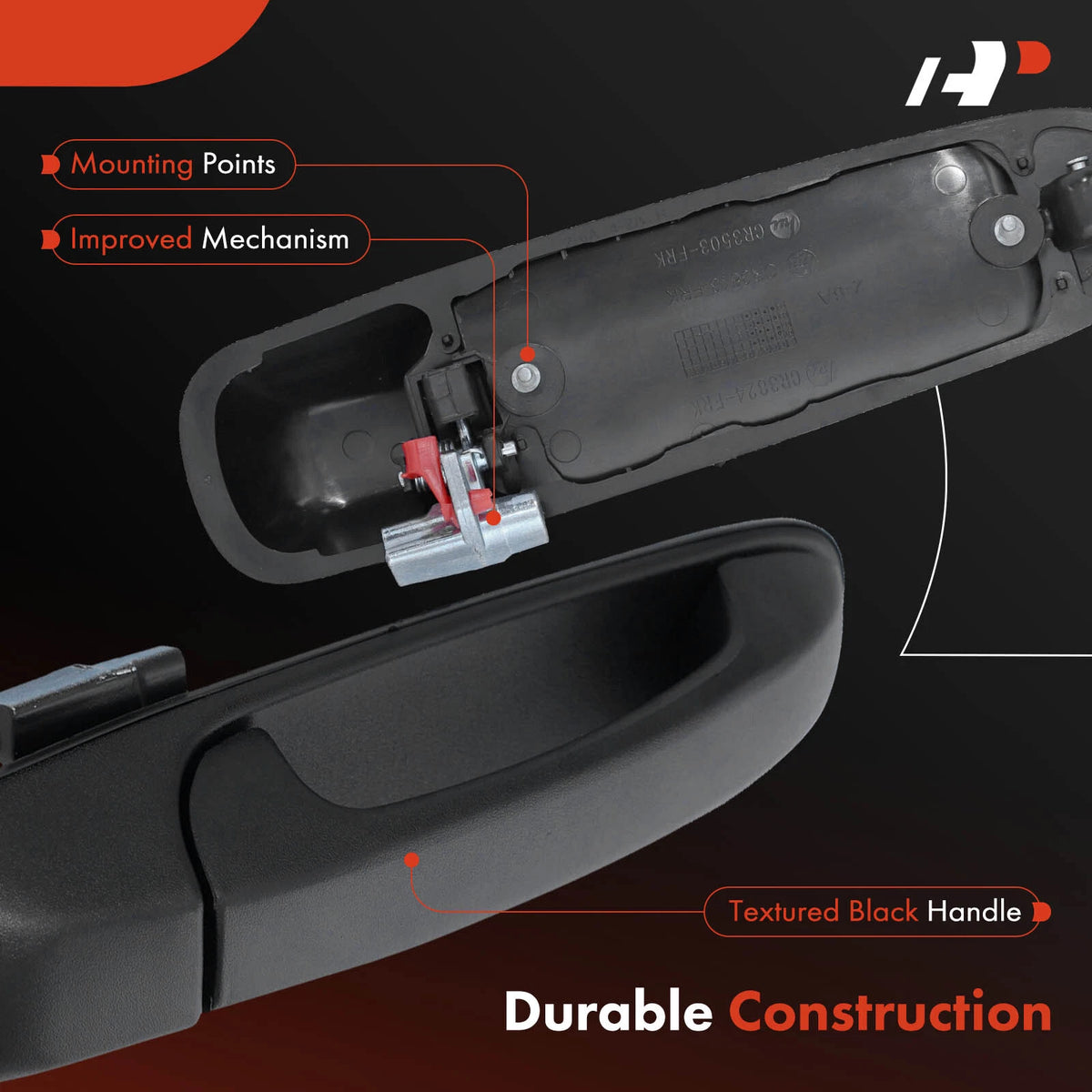 Front Right Exterior Door Handle for Dodge Ram 1500 2500 3500 (2002–2010) - 55275948AB, 55275948AC, 80163