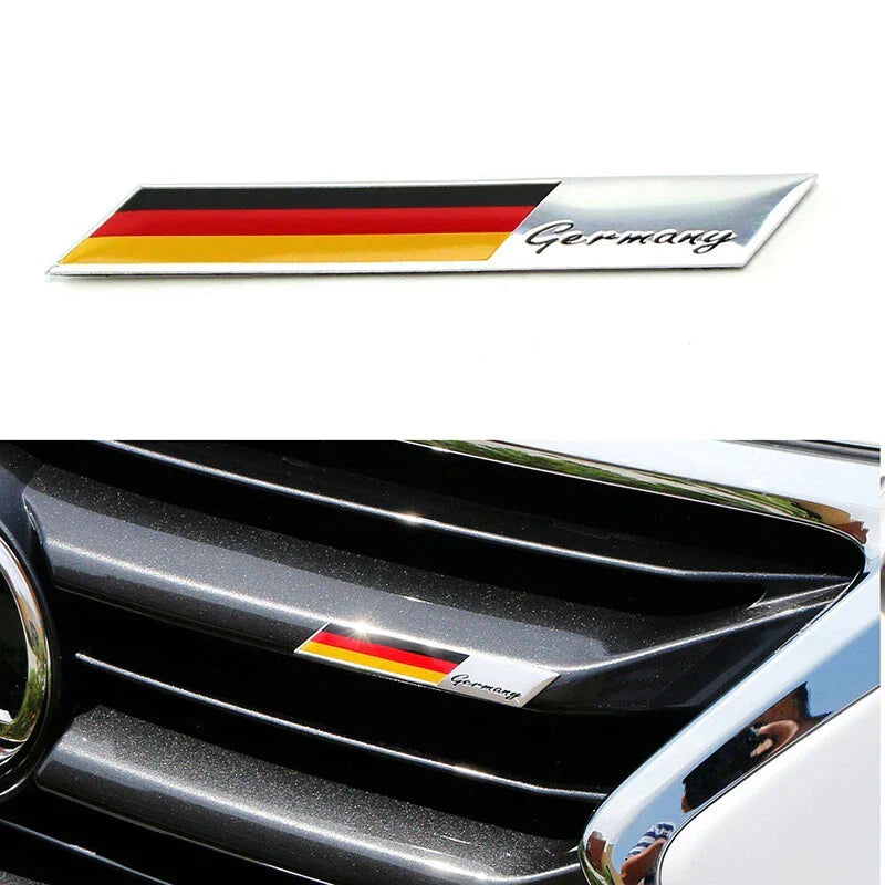 Car Sticker 2 x Aluminum Alloy Germany Flag for Car Auto Front Grille