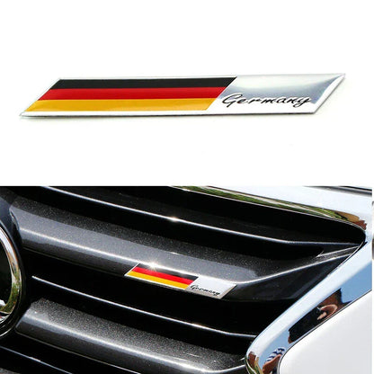 Car Sticker 2 x Aluminum Alloy Germany Flag for Car Auto Front Grille