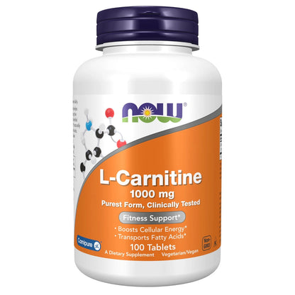 L-Carnitine 1,000 mg for NOW Foods Supplements (100 Count)