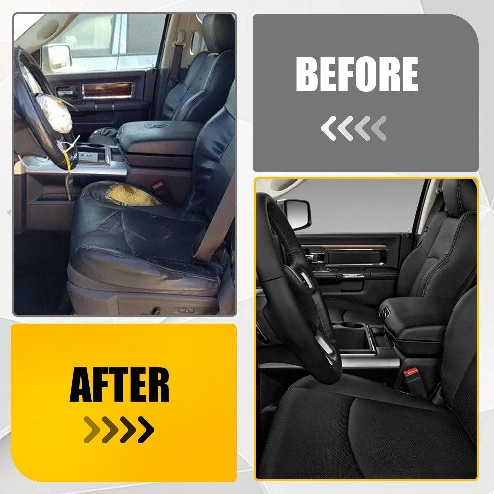Leather Seat Cover for Dodge Ram 1500 Laramie (2013–2018) Black