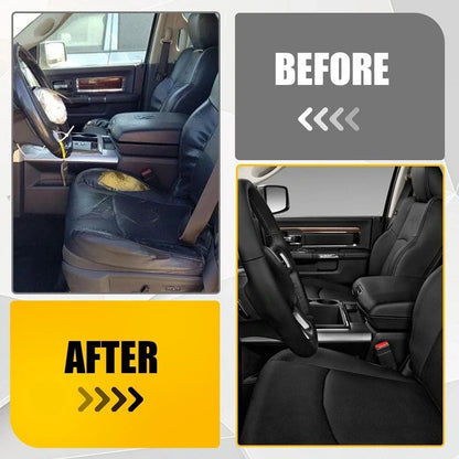 Leather Seat Cover for Dodge Ram 1500 Laramie (2013–2018) Black