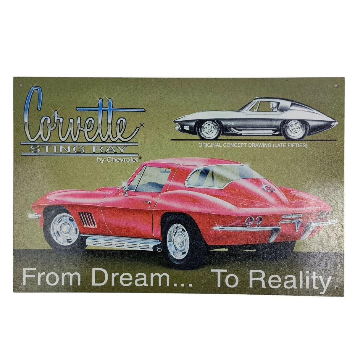 Chevrolet Corvette Sting Ray Metal Sign Made in USA 694