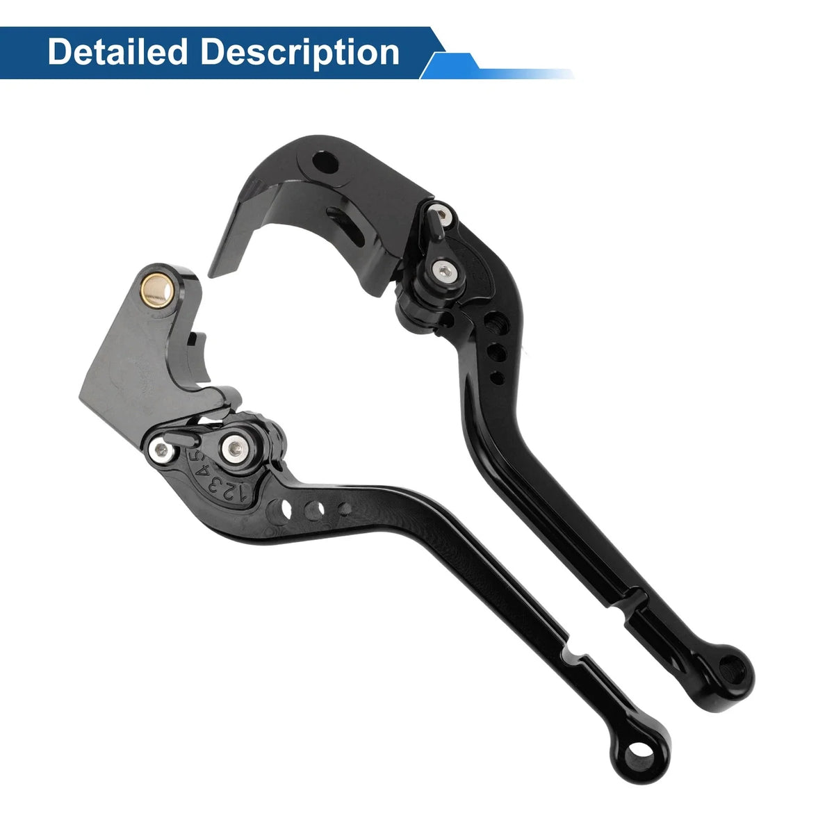 Adjustable Brake Clutch Levers Set of 2 for Suzuki GSXR1000 (2005–2006) Black