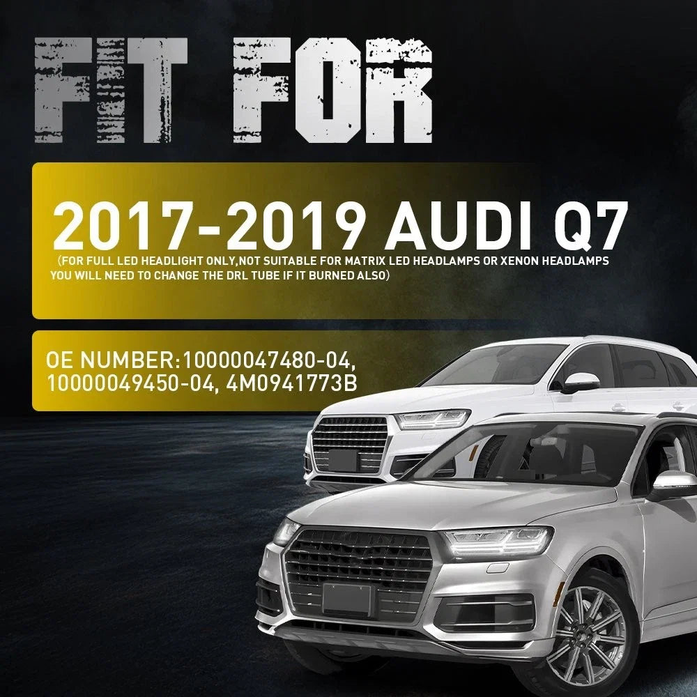 4X LED Headlight DRL Turn Signal Boards for Audi Q7 (2017–2019)