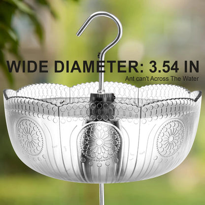 4X Ant Moat for Hummingbird Feeders (6 OZ) Vintage Style Clear