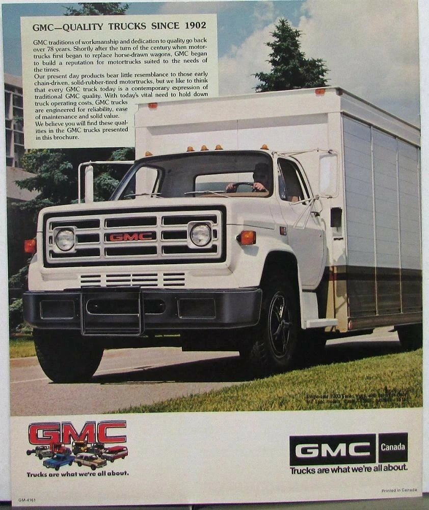 Sales Brochure for GMC Medium Trucks Series 5000 6000 7000 (1981)