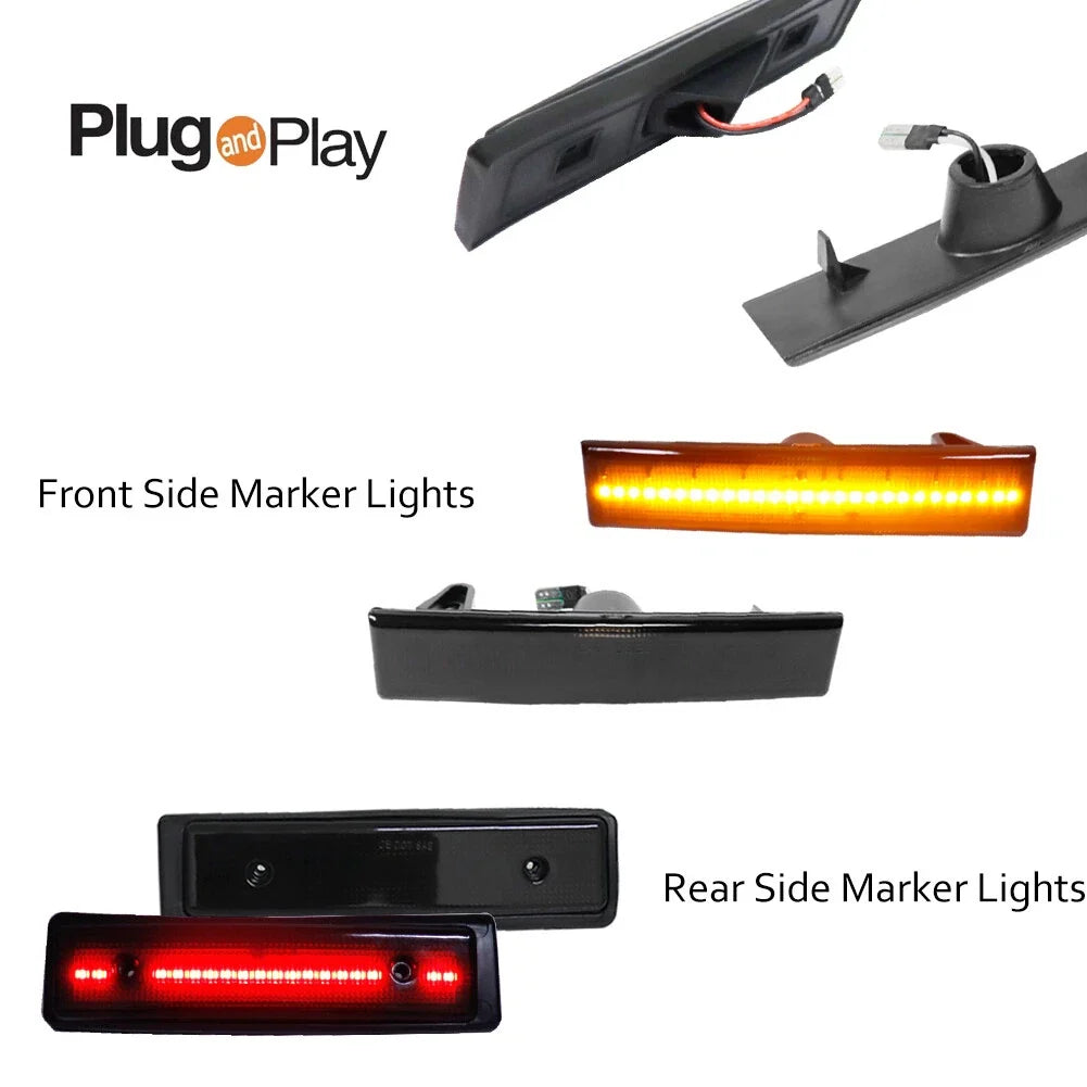 Set of 4 Smoked LED Bumper Side Marker Lights for Toyota Celica (1986–1989)