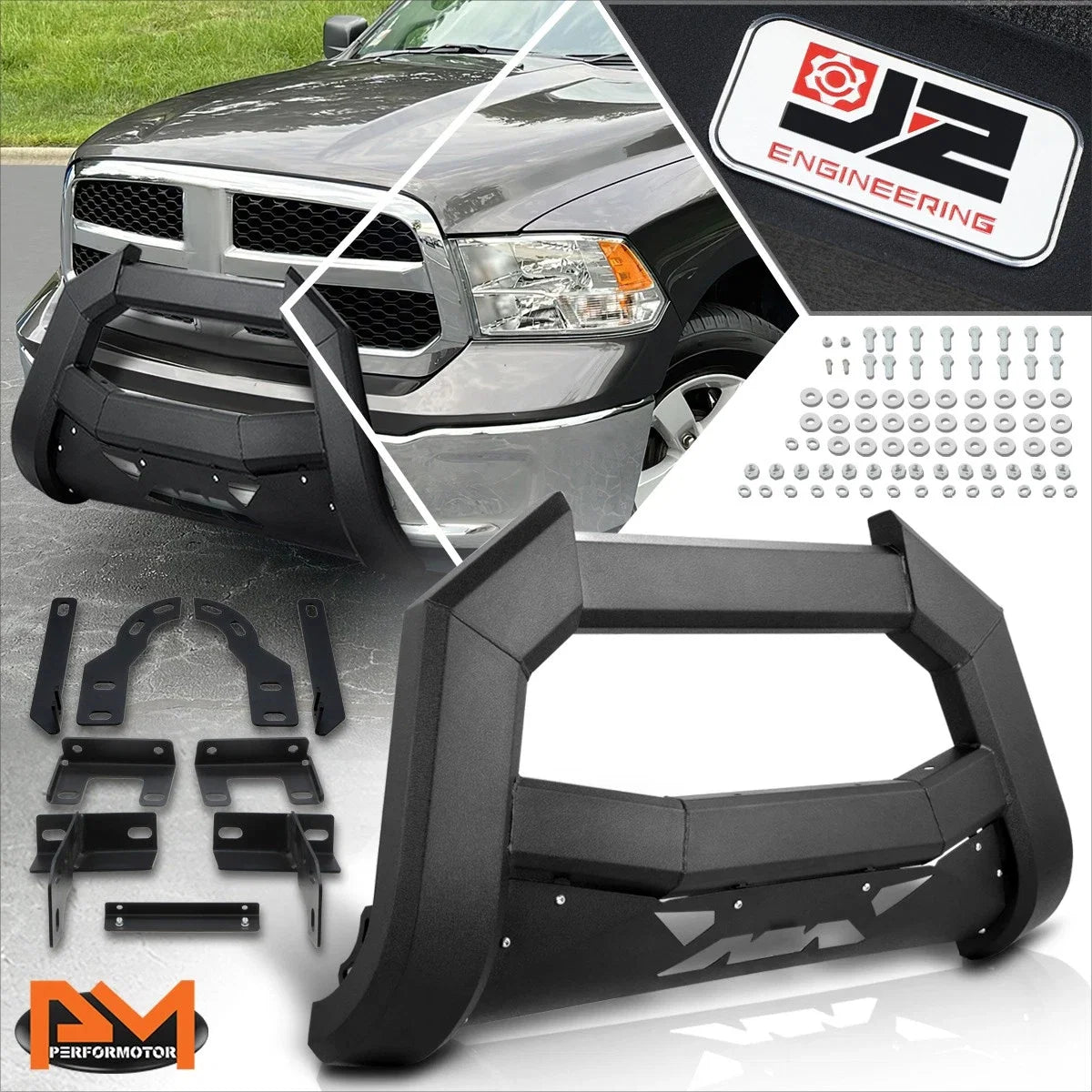 J2 Carbon Steel Bumper Bull Bar for Ram 1500 (2009–2024)