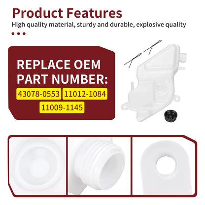 Coolant Reservoir Tank & Cap for Kawasaki Ninja 650 ABS (2013–2016) 43078-0553