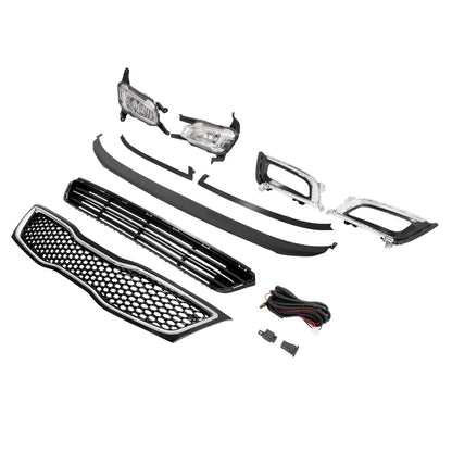 Set of 2 Front Bumper Upper Grille Chrome Trim for Kia Optima (2014–2015)