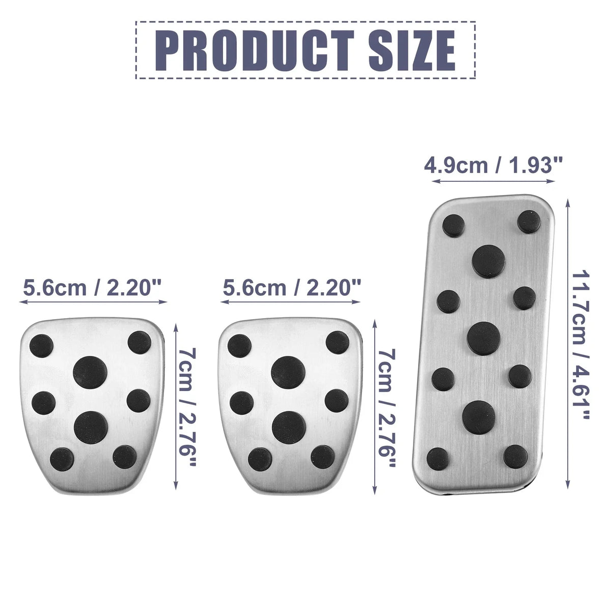 3pcs Manual Transmission Clutch Brake Gas Accelerator Pedal for Subaru Legacy (1990–1999)