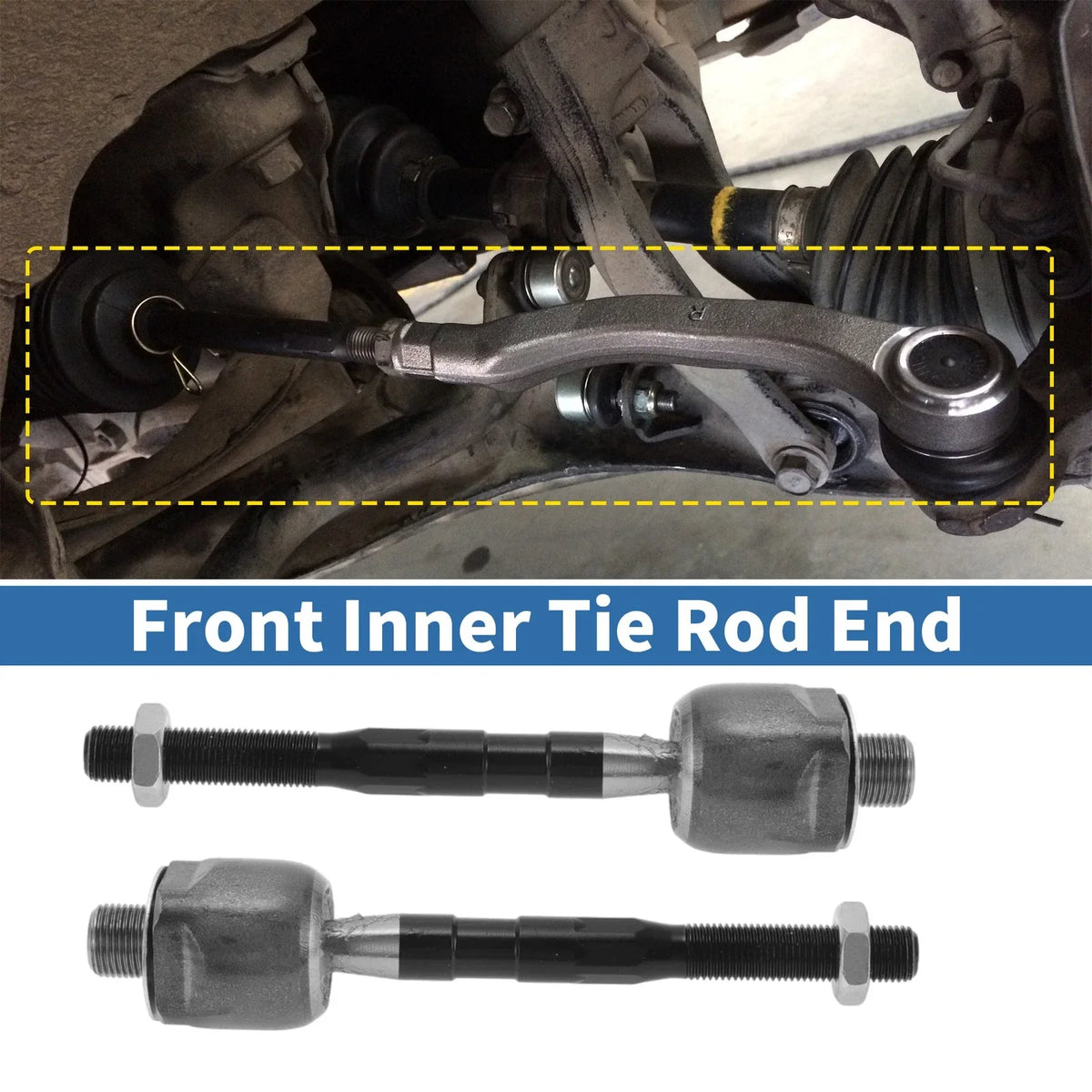 2 Pcs Front Inner Tie Rod End Links for Ford Fusion (2006–2009)