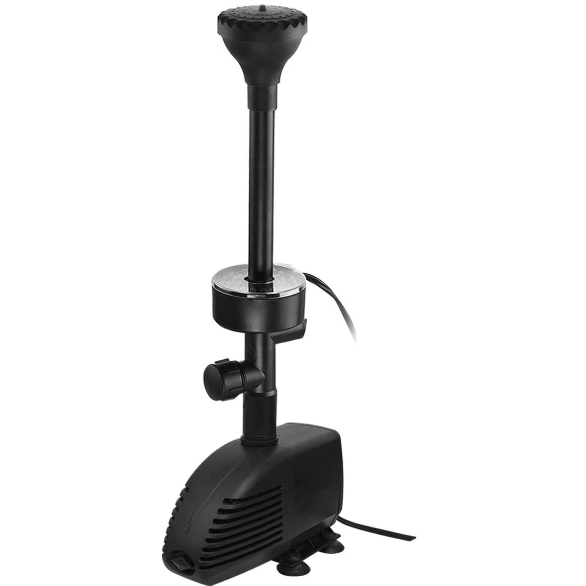 660GPH Submersible Pump for Pond Fountain with Light (Black)