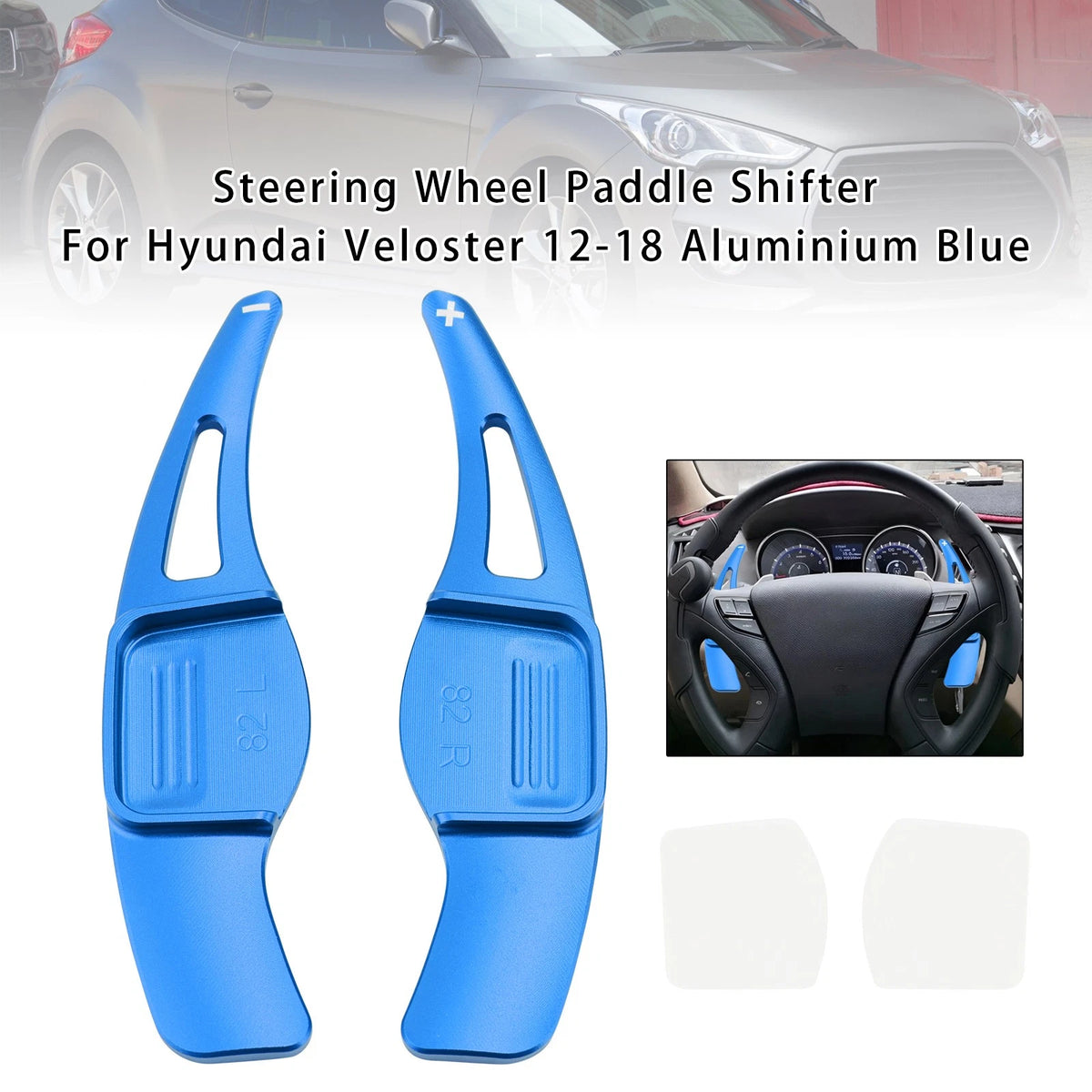Aluminium Paddle Shifter for Hyundai Veloster (2012–2018) - Blue