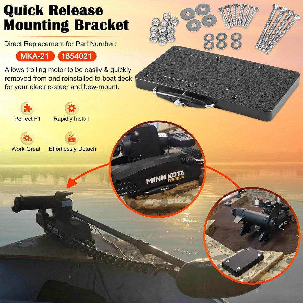 Composite Quick Release & Installer Bracket for Minn Kota Ulterra/Terrov (1854021)