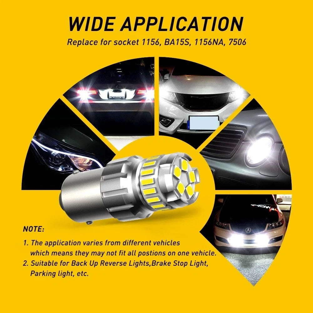 2X P21W 1156 7506 6000K LED Reverse Backup Lights for XC (Year Range)