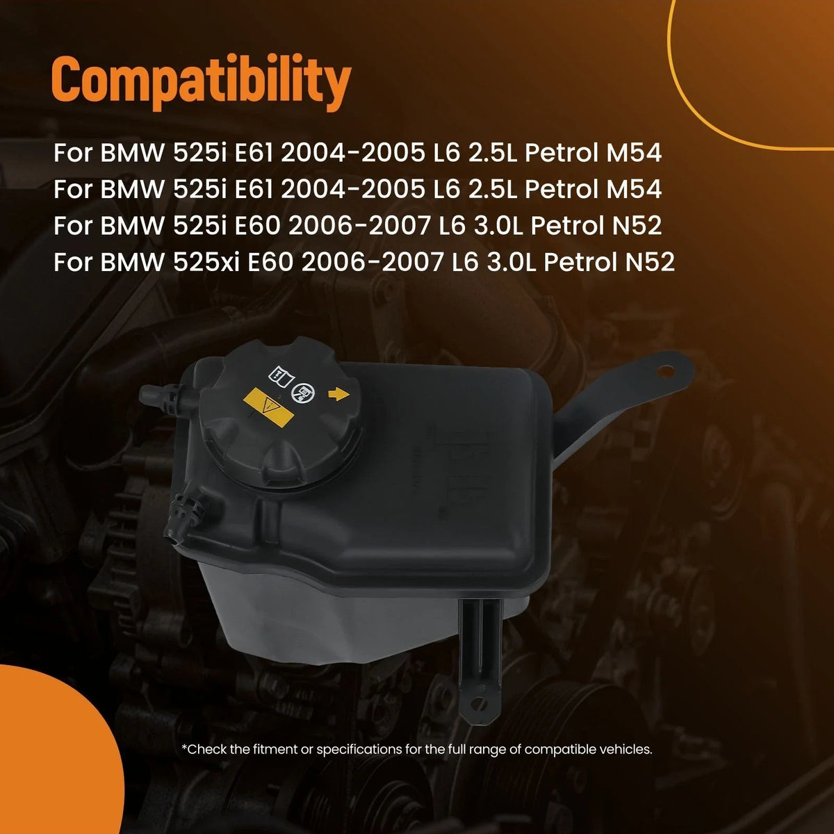 Expansion Tank for BMW E60 E61 525i 528i 530i 535i (2006–2010) 17137542986