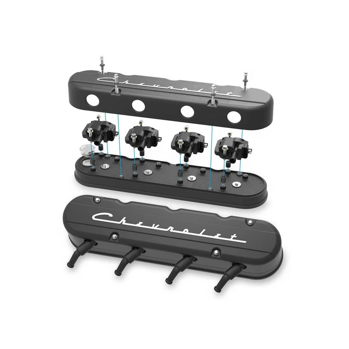 2X Holley LS Valve Covers for Chevrolet (241-177)