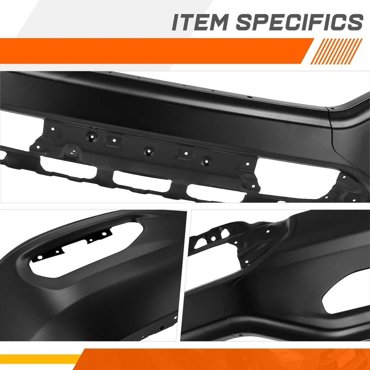 Front Bumper Face Bar for GMC Sierra 1500 Limited (2016–2019) w/ Fog Light Cutouts