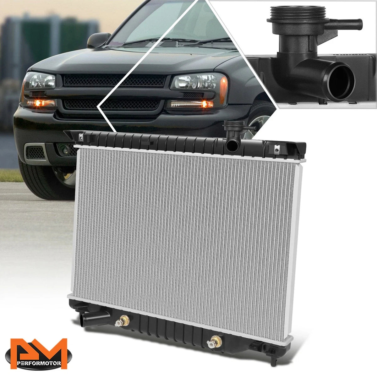 Aluminum Core Radiator for GMC Envoy XL XUV/Chevy Trailblazer 2002–2009 DPI-2458