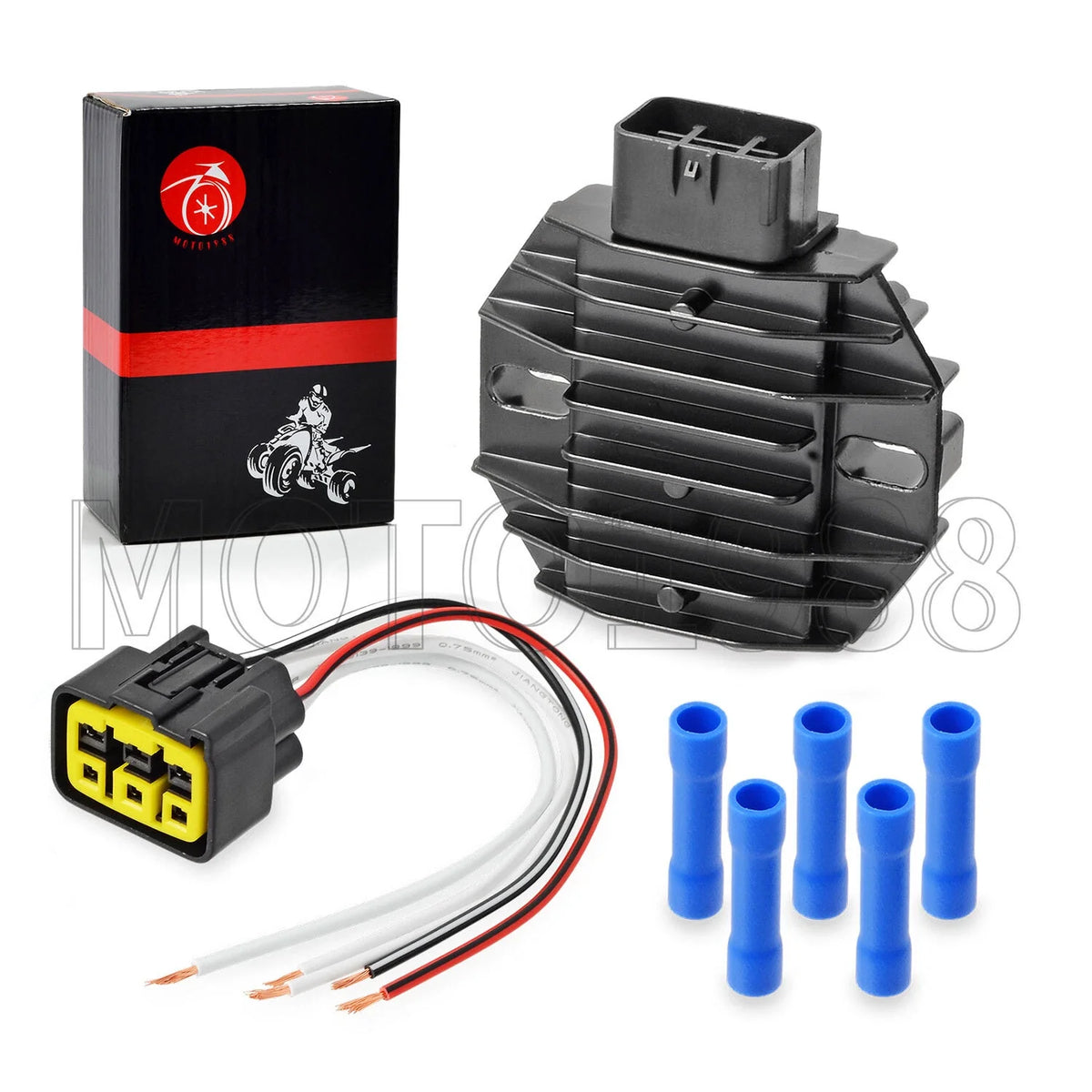 Voltage Regulator with Plug for Yamaha Kodiak 400 450, Big Bear 400 (1993–2006)