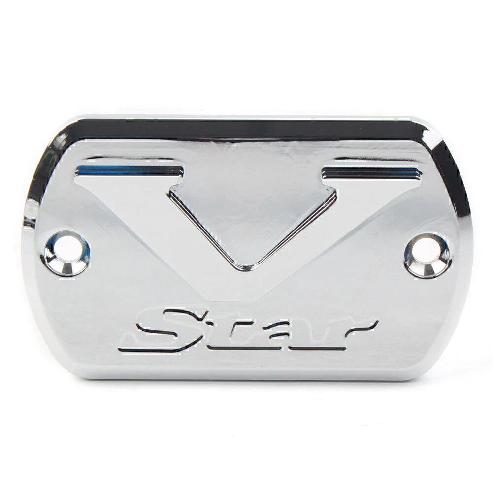 Chrome Brake Fluid Cap Reservoir Cover for Yamaha V Star XVS 650-1300