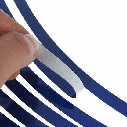 16 Pcs Blue Reflective Rim Strips Tape for Car Wheel Tire (2016–2018)