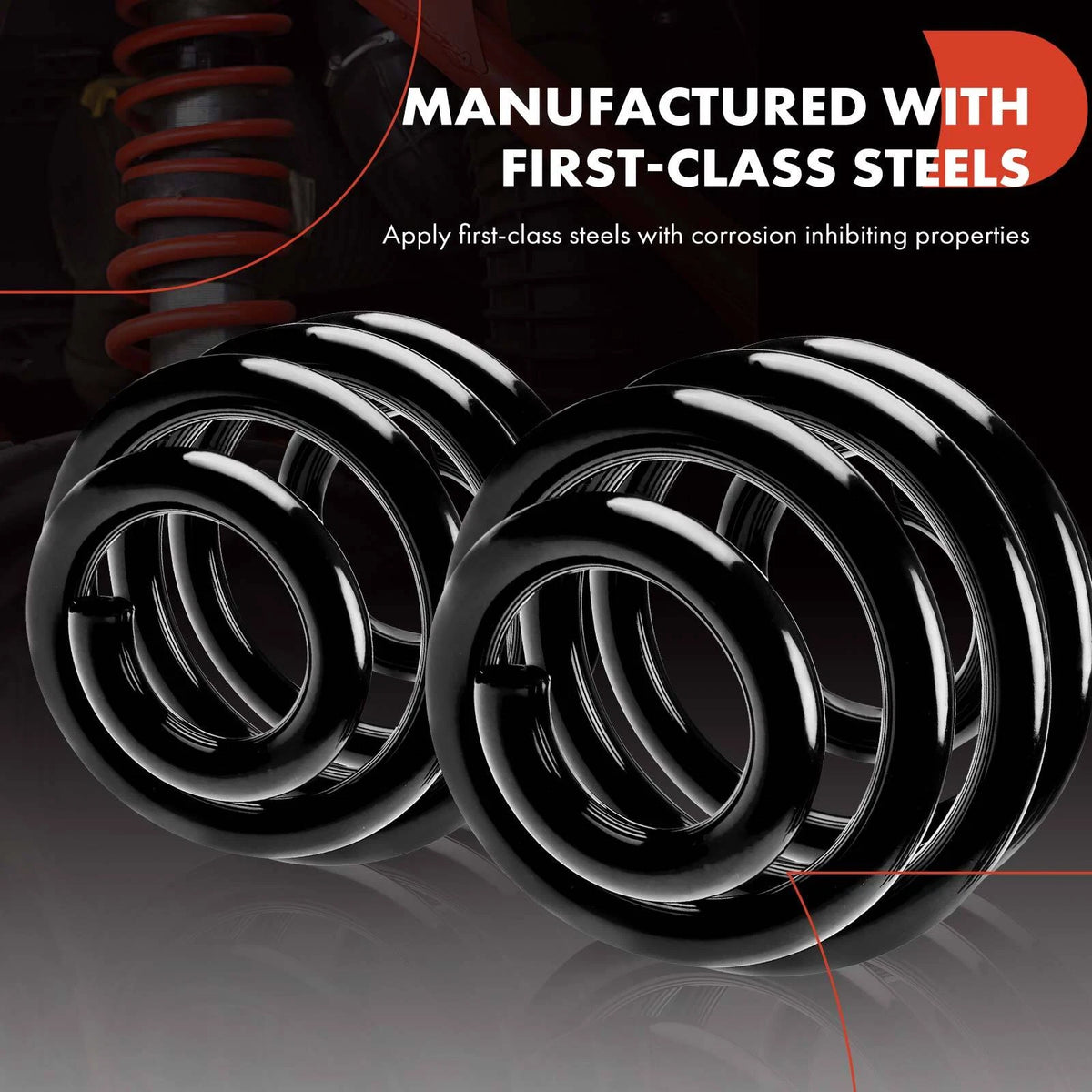 2X Suspension Coil Spring for VW Eos Jetta (2009–2010) 1K0411105BD, RH3554