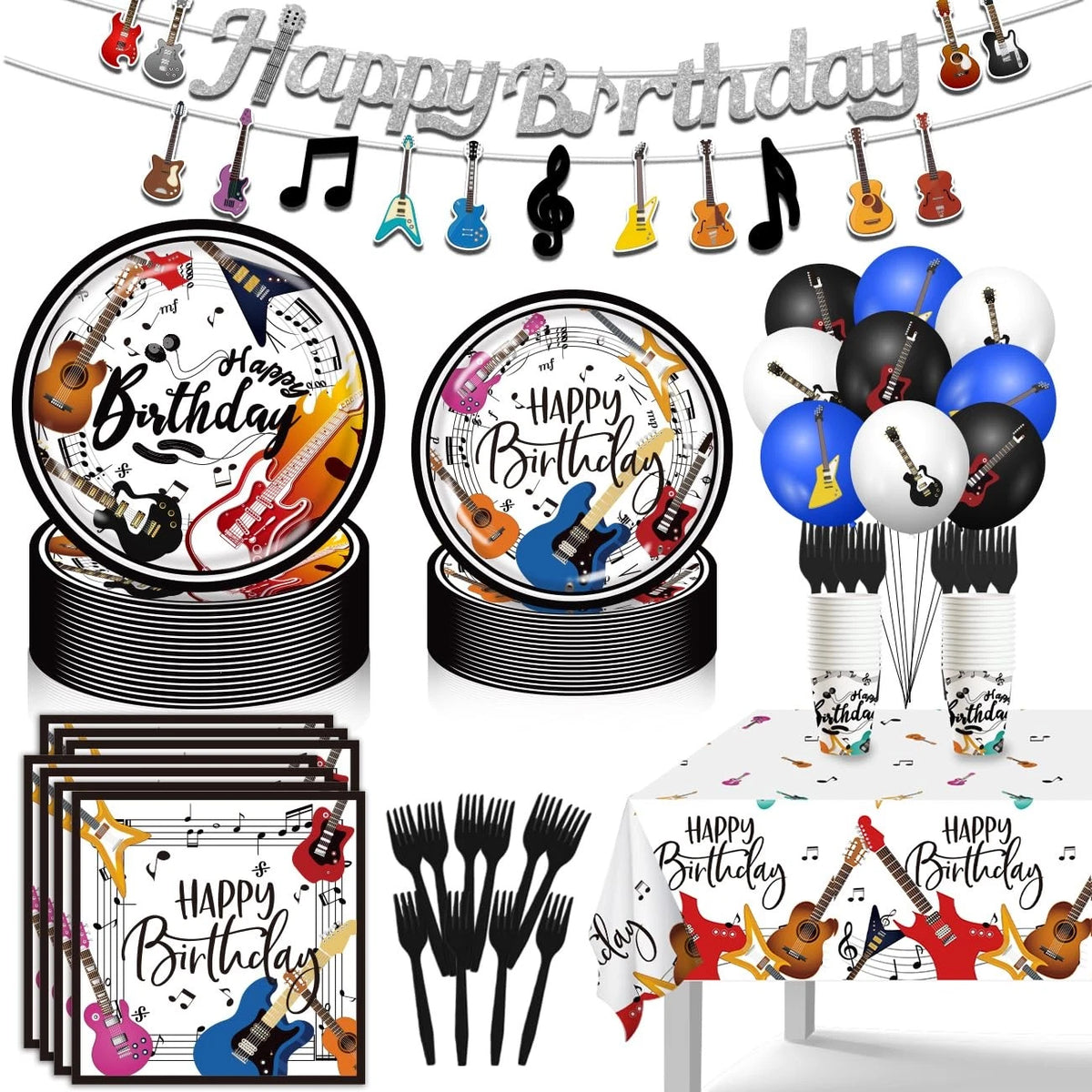 110pcs Music Theme Party Decorations for Guitar Birthday Party