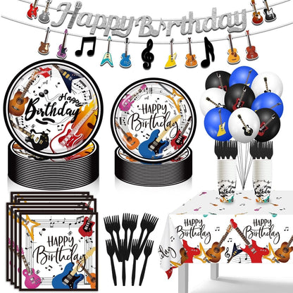 110pcs Music Theme Party Decorations for Guitar Birthday Party