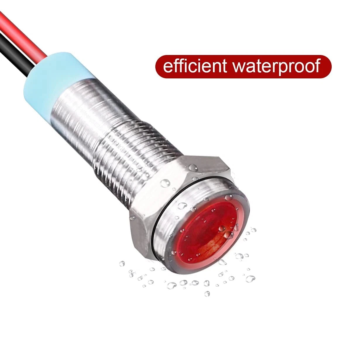 10pcs 6mm LED Metal Indicator Light for AC/DC Applications (12-24V)