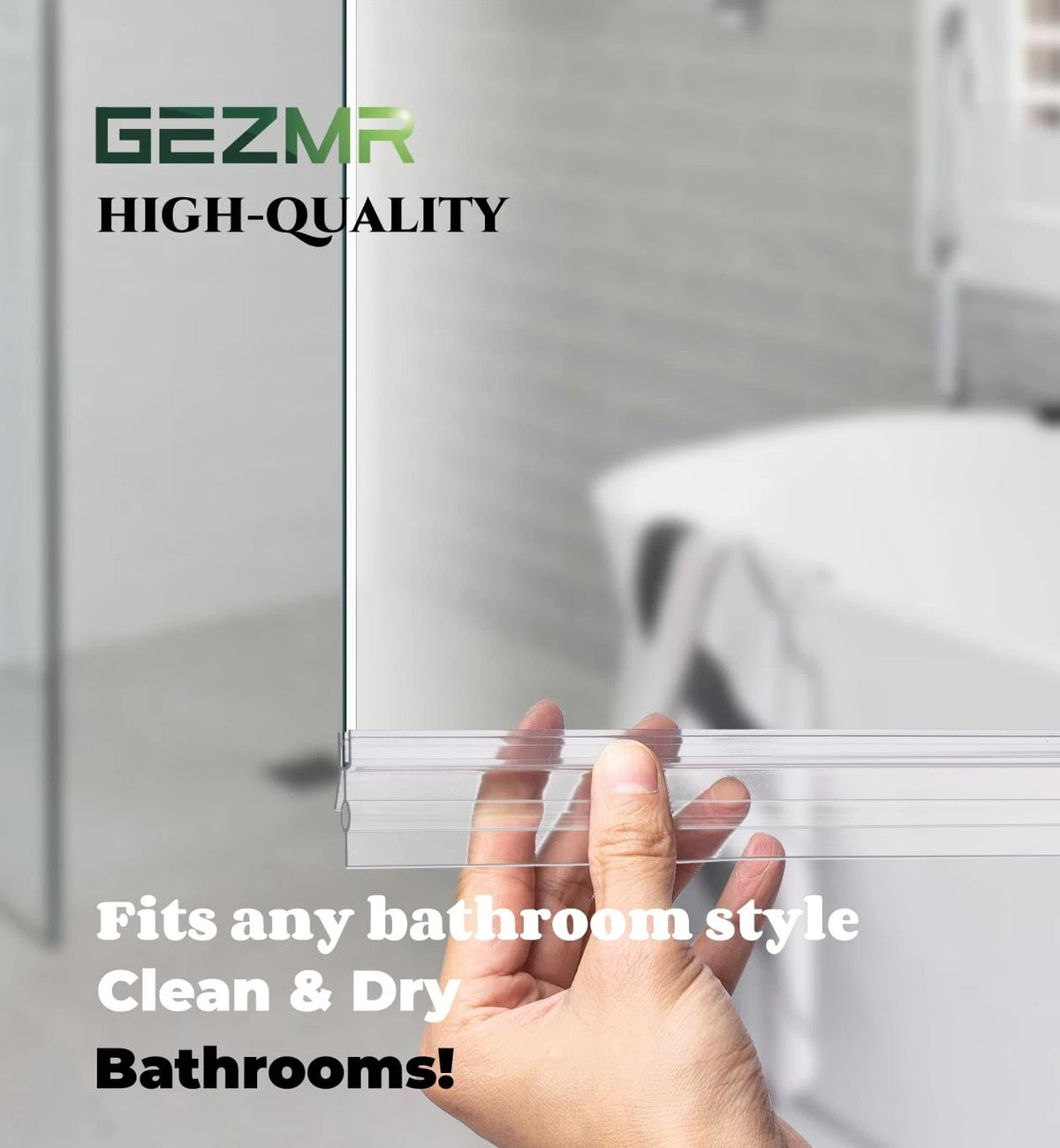 2-Pack Frameless Shower Door Bottom Seal for Clear Glass Shower Door (3/8'' X 39'')