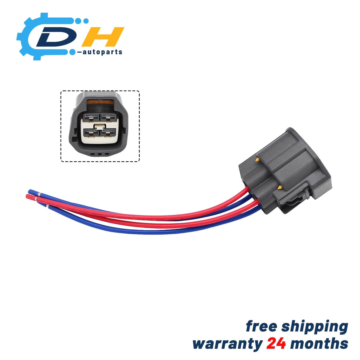 4 Pin Radiator Cooling Fan Connector Pigtail for Dodge Challenger (2011–2012) WPT-1343, DU2Z-14S411-ABA, 7283-5595