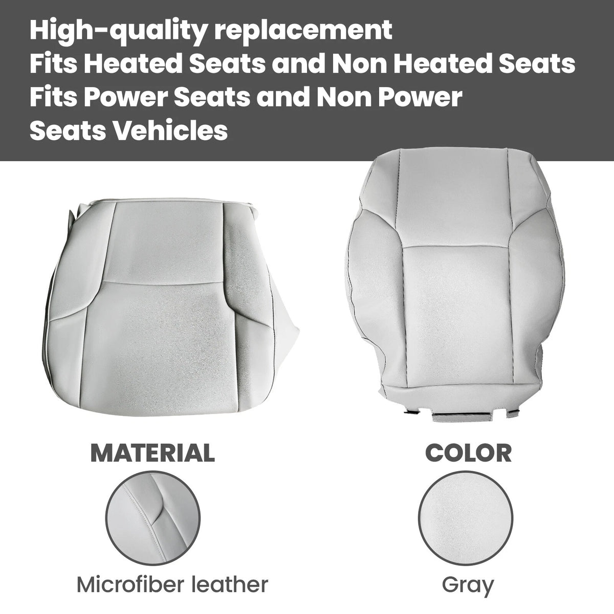 Set of 2 Front Leather Seat Covers for Toyota 4Runner Limited (2003–2009) CJZGMB