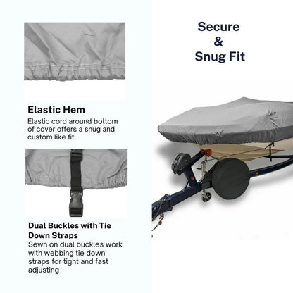 Waterproof Heavy Duty Cover for Scarab 165 Trailerable Tri-Hull