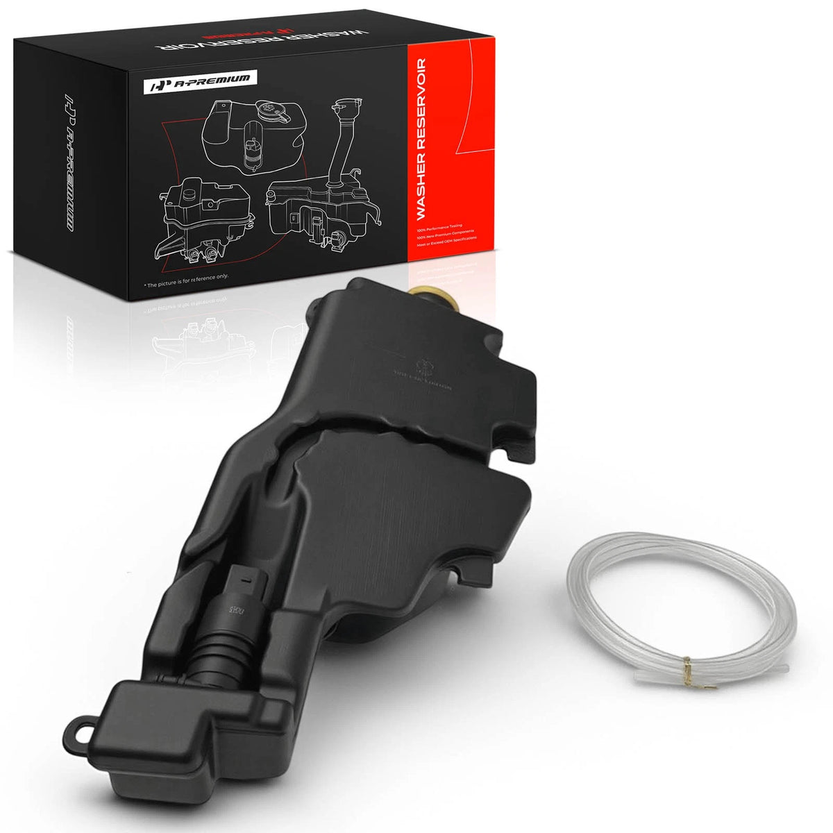 A-Premium Windshield Washer Reservoir w/ Cap & Pump for Ram 1500 (2011–2022) 68050752ACPFM, CH1288200