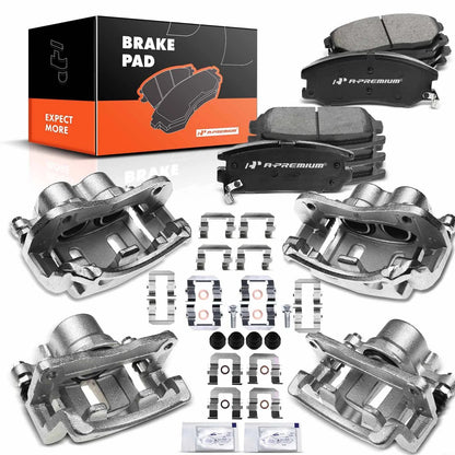 Set of 12 Ceramic Brake Pads and Calipers for Suzuki XL-7 (2007–2009)