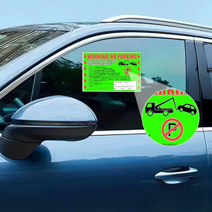 25 Pcs Parking Violation Stickers for Vehicles (Fluorescent Green)