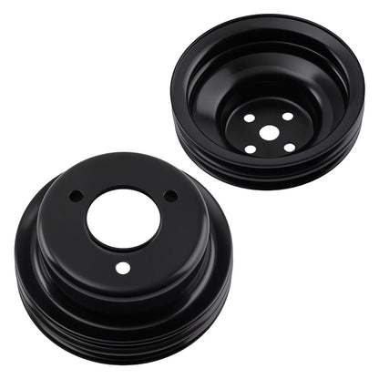 Crank & Water Pump Pulley Set for Ford 289 302 (1965–1967) Steel Double Groove
