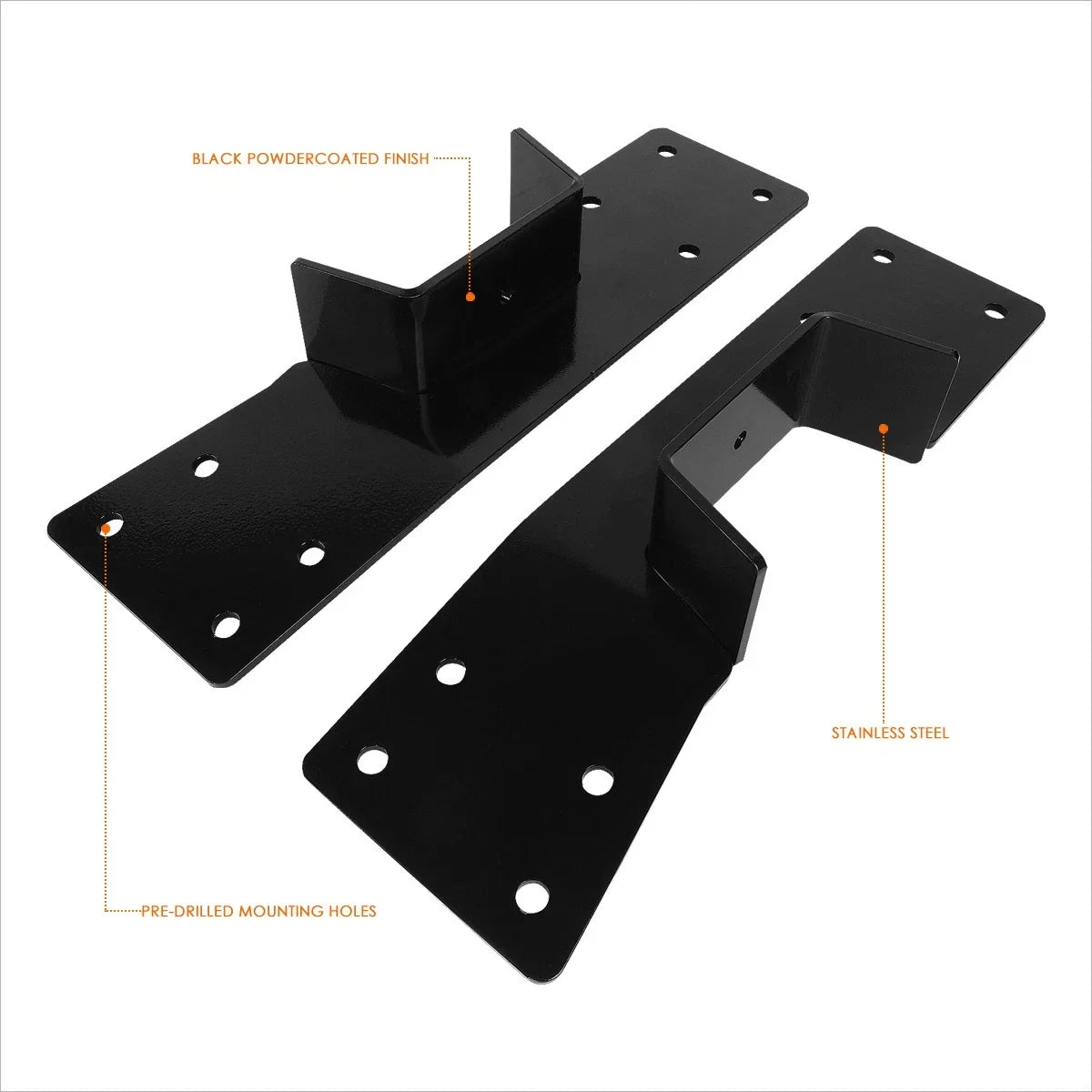 Set of 2 Rear Axle Bolt-On C-Notch Brackets for Silverado/Sierra (1999–2007)
