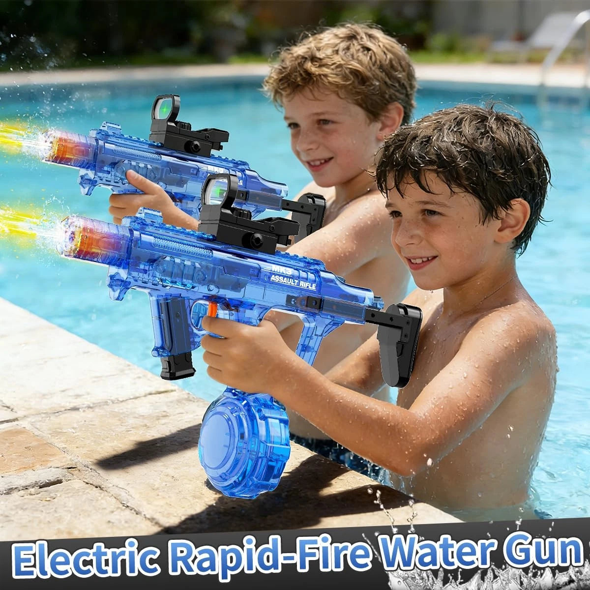 Electric Water Gun with LED Light-Up for Kids and Adults