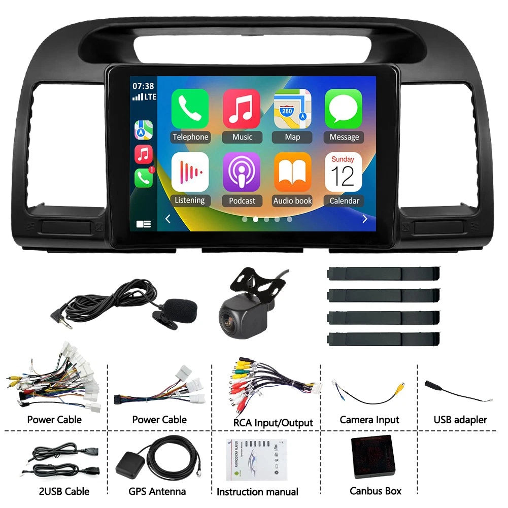 4+64G Car Radio GPS AHD for Toyota Camry (2000–2006) Wireless Carplay Android Auto