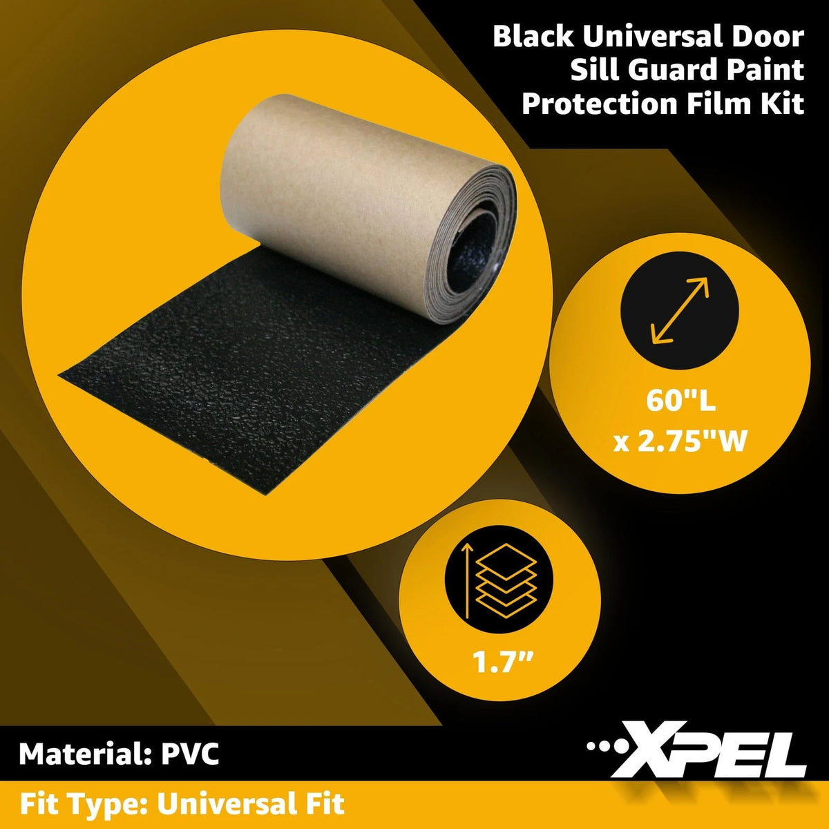 XPEL Black Universal Door Sill Guard 60" x 2.75"